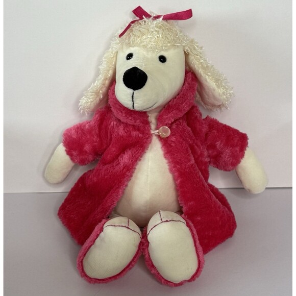 Jellycat  Poodle With Hot Pink Fur Coat & Boots. Plush AS IS** - Picture 1 of 14